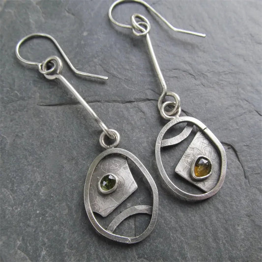 Pendientes Vintage de Cristales Colgantes