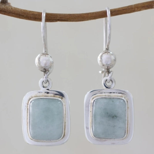 Pendientes Vintage Azules Plateados