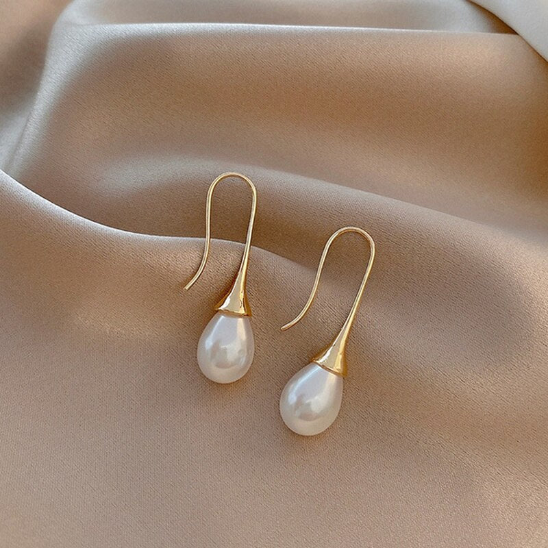 Aretes de Perlas en Gota