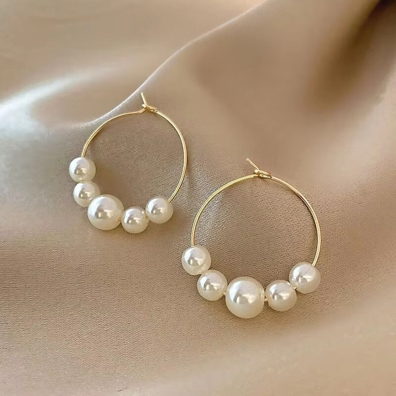 Pendientes de perlas irregulares vintage
