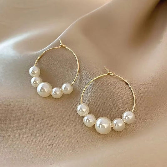 Pendientes de perlas irregulares vintage