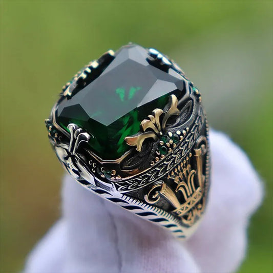 Anillo de sello turco vintage
