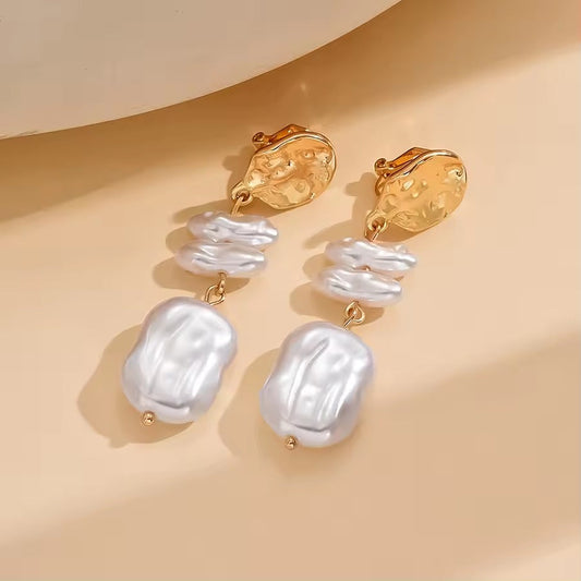 Pendientes Elegantes de Perlas Barrocas