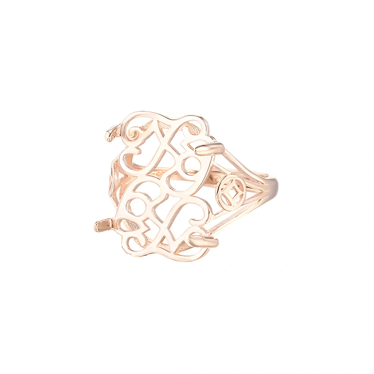 Anillo de oro con diseño abierto estilo vintage