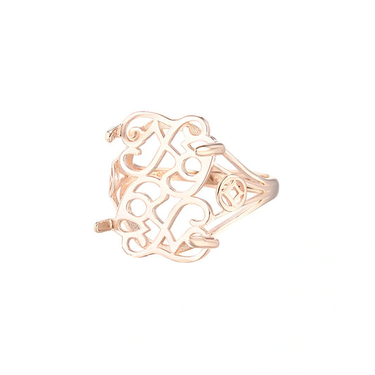 Anillo de oro con diseño abierto estilo vintage