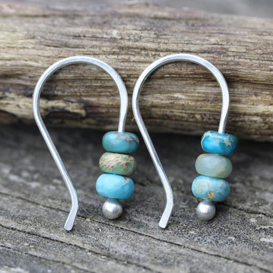 Aretes de cuentas turquesa