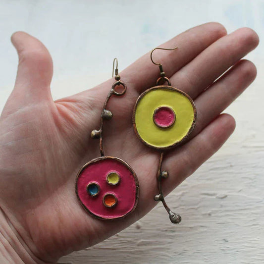 Pendientes Pintados a Mano Vintage