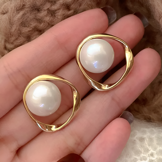 Pendientes de Perla Dorada