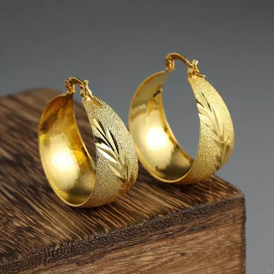 Pendientes Vintage de Hoja Dorada