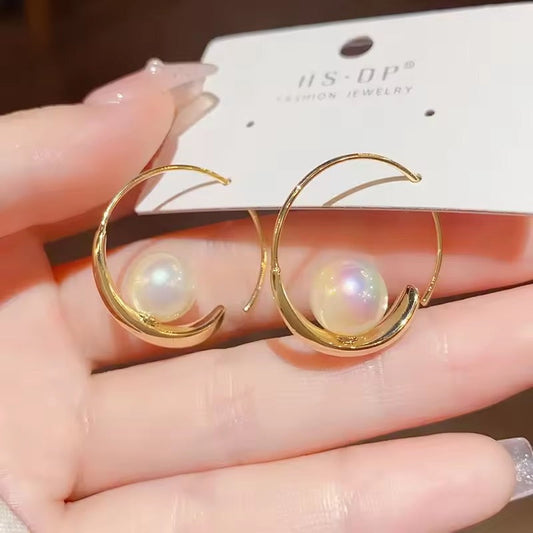 Pendientes Elegantes de Perlas y Oro