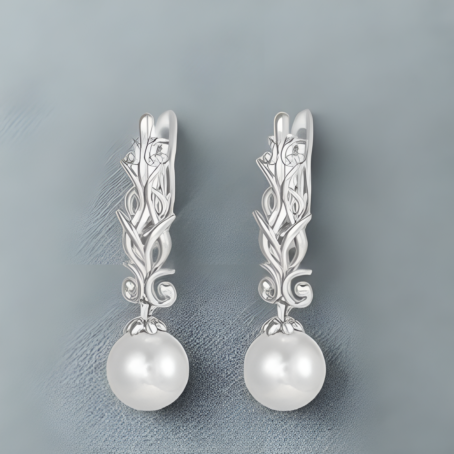 Pendientes elegantes de perlas colgantes