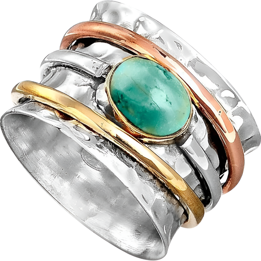 Anillo envolvente de turquesa bohemio