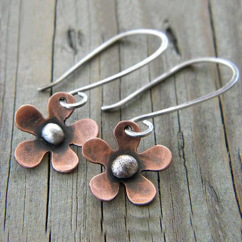 Pendientes de Flores Vintage en Plata