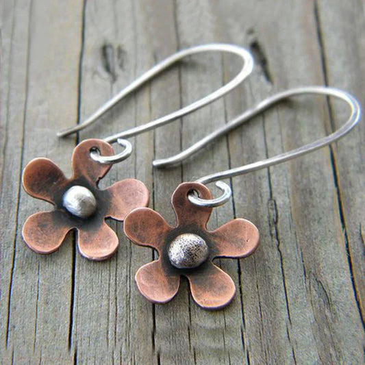 Pendientes de Flores Vintage en Plata
