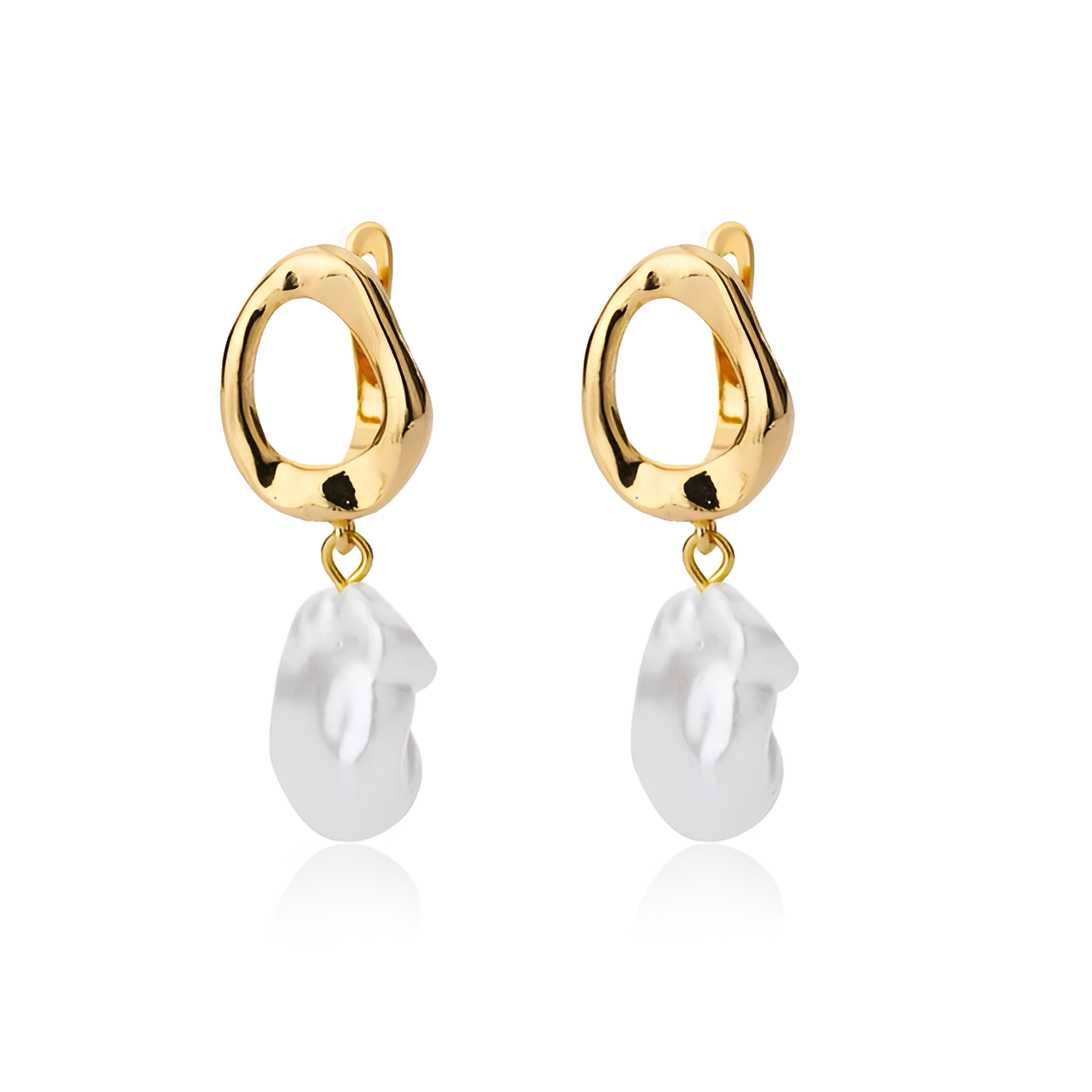 Pendientes modernos de perlas baroque