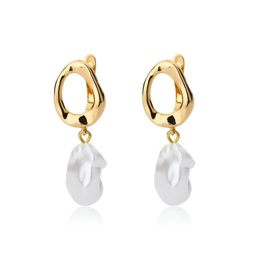 Pendientes modernos de perlas baroque