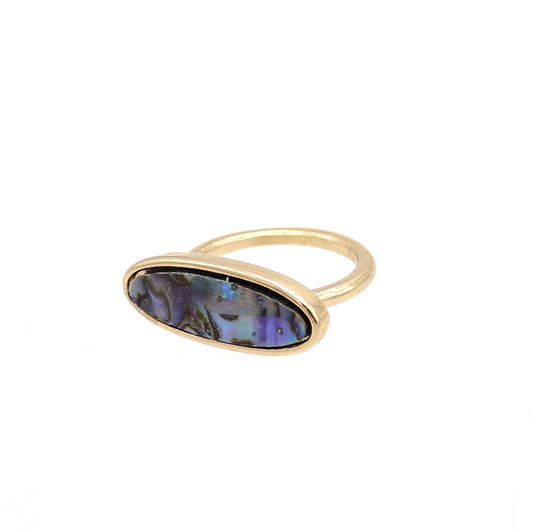 Anillo vintage colorido de ópalo