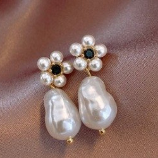 Pendientes vintage de perlas barrocas