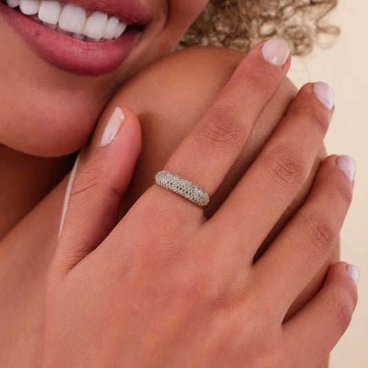 Anillo Doble Brillante Vintage