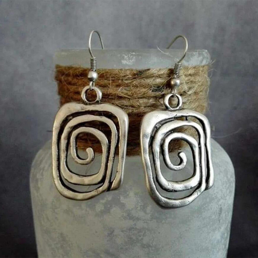Pendientes de Plata en Espiral Vintage