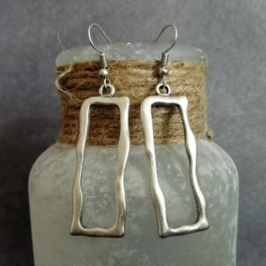 Pendientes Rectangulares Vintage de Plata