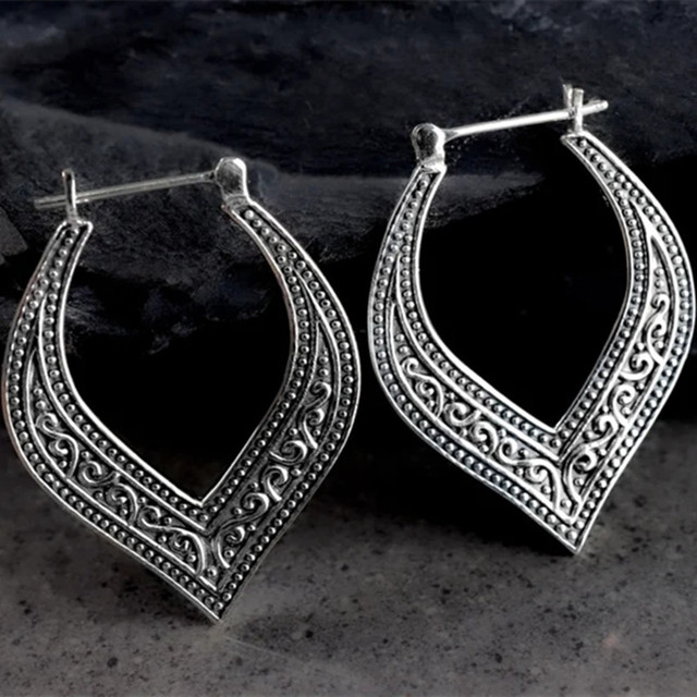 Pendientes de Mandala Vintage Plateados