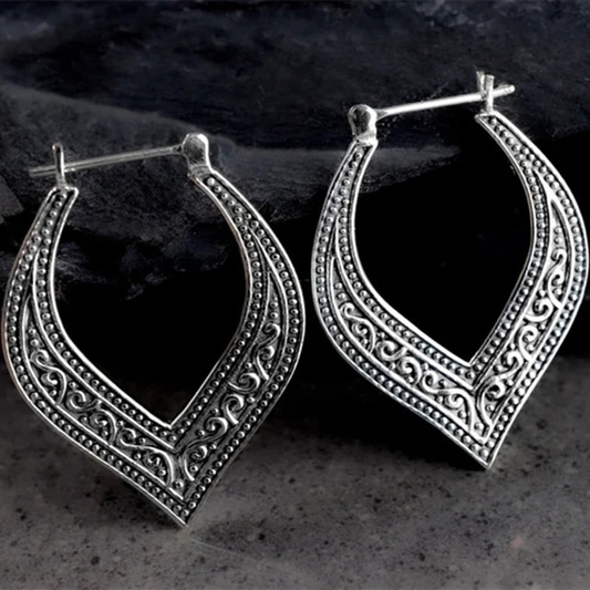 Pendientes de Mandala Vintage Plateados