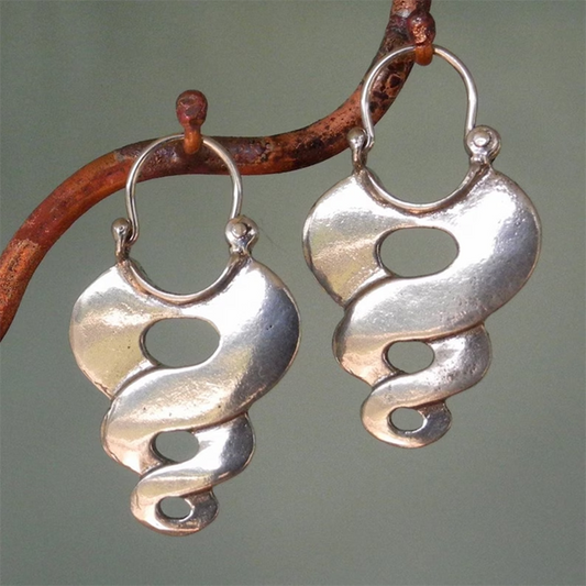 Pendientes de espiral gruesos vintage