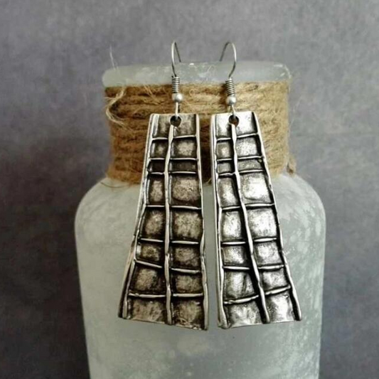 Pendientes de capa vintage de plata
