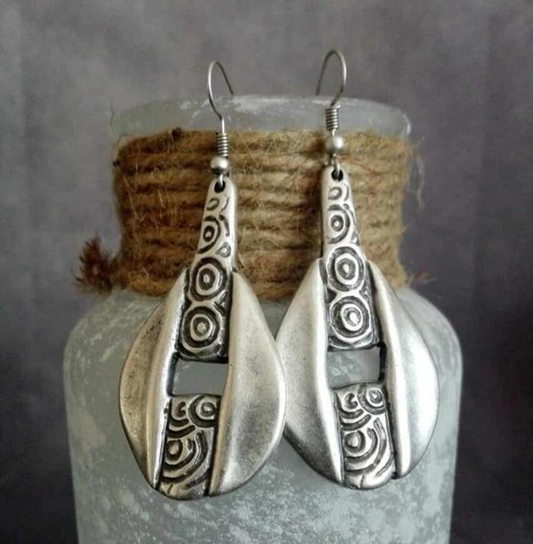 Pendientes de plata redondeados vintage