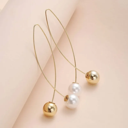 Pendientes Vintage de oro y perlas
