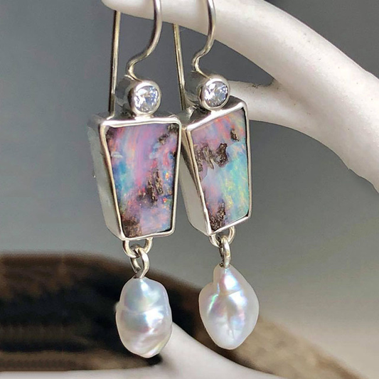 Pendientes de Perlas de Acrílico Vintage