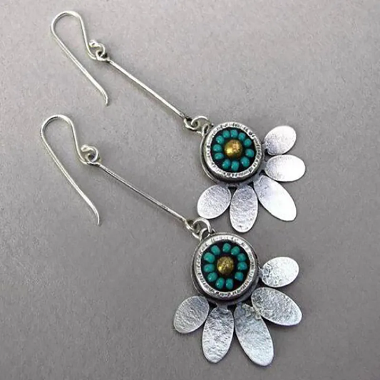 Pendientes de Plata con Flores Vintage