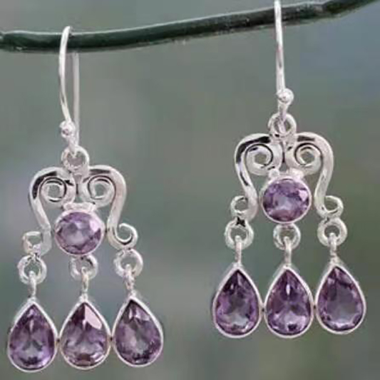 Pendientes vintage de Purple Rain