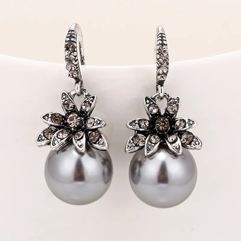 Pendientes Vintage de Plata con Perlas