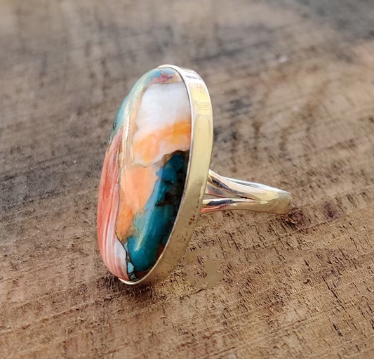 Anillo Vintage Colorido y Dorado
