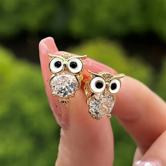 Aretes deCristal Vintage de Búho