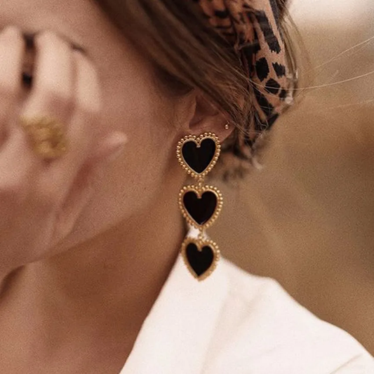 Pendientes Vintage con Corazón Colgante