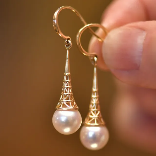 Pendientes de Perlas Vintage en Oro