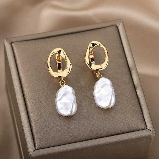 Pendientes de Perlas Barrocas Elegantes
