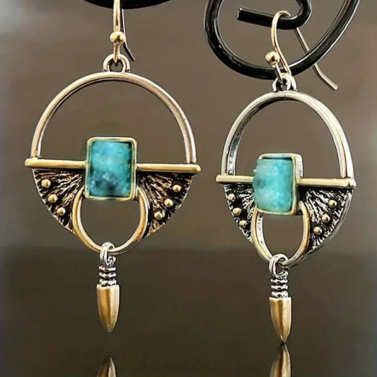 Pendientes Vintage de Oro y Plata Egipcios