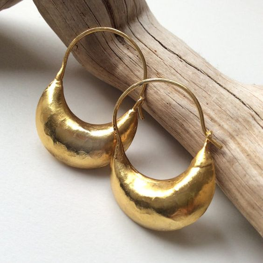 Pendientes de cesta dorados vintage