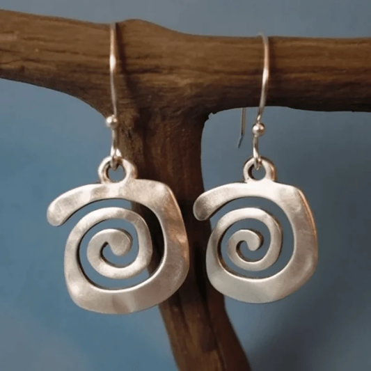 Pendientes de enredo cuadrado vintage
