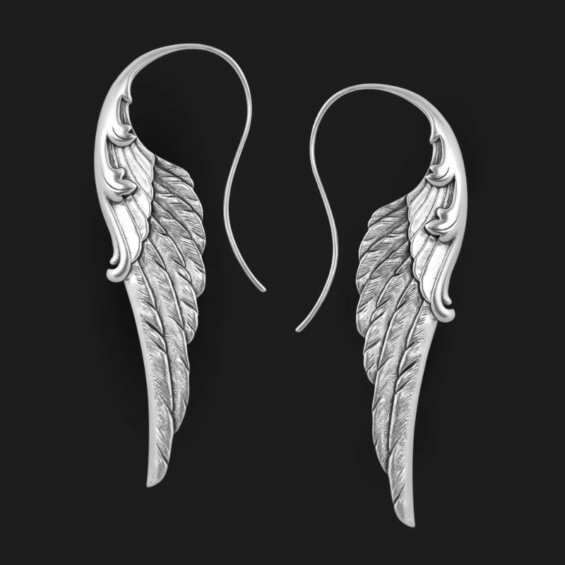 Pendientes de alas de ángel vintage