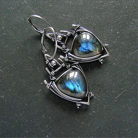 Pendientes cósmicos azules vintage
