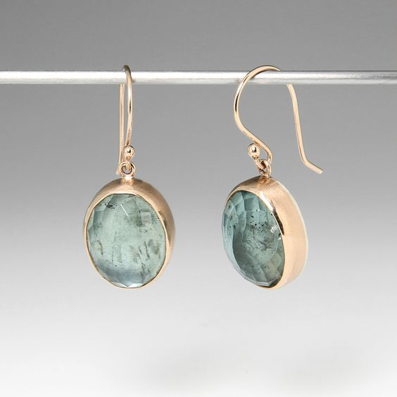 Pendientes Vintage de Cristal Verde y Dorado