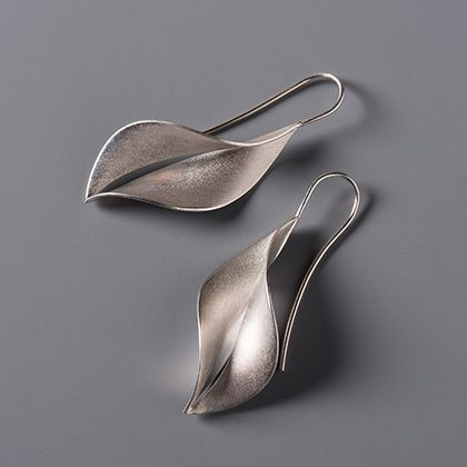 Pendientes Plateados Vintage Clean Leaf