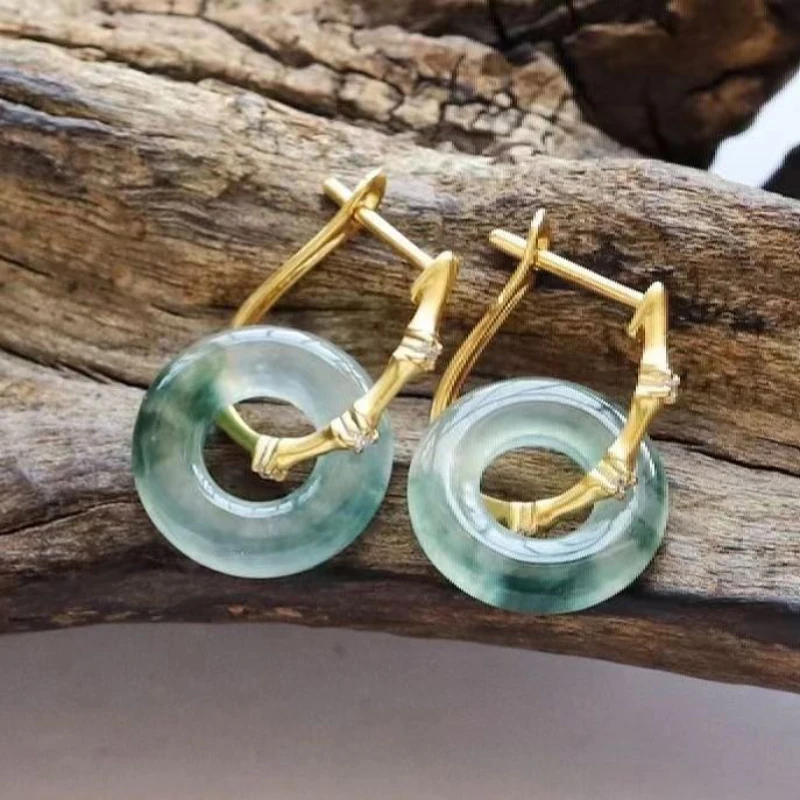 Pendientes de aro vintage de plata