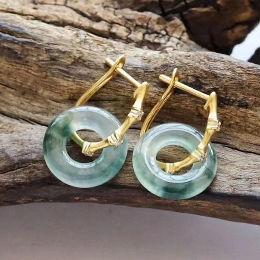Pendientes de aro vintage de plata