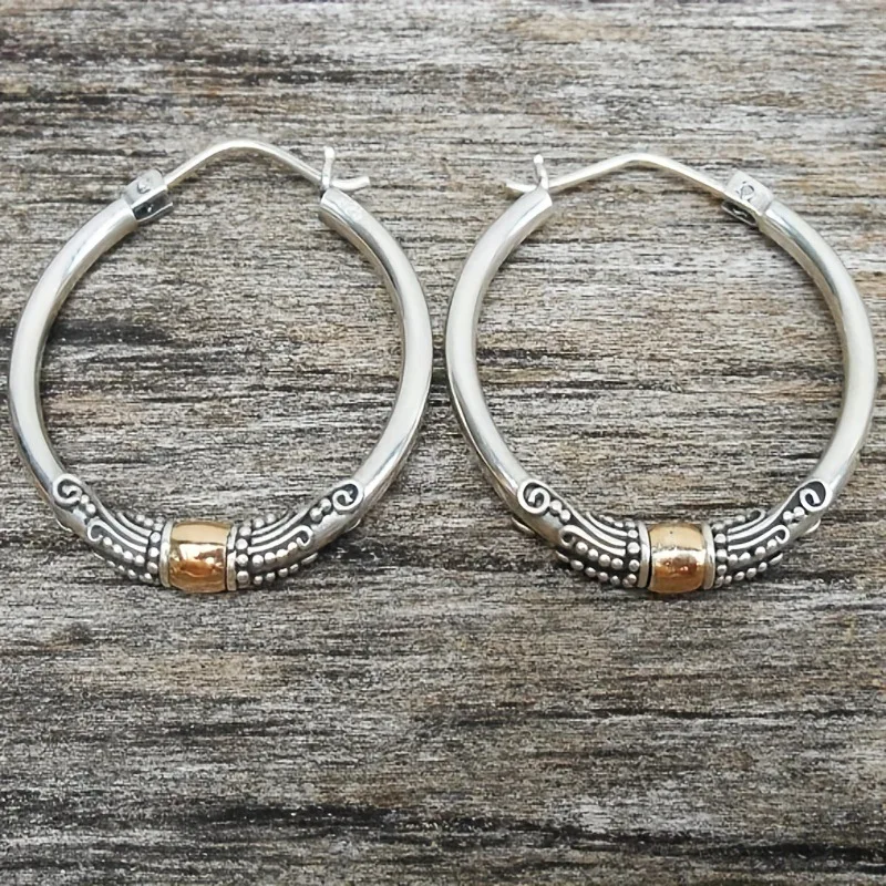 Aros de Plata Vintage con Grabado